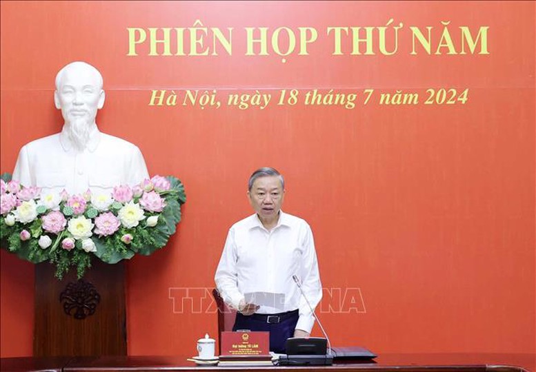 Chủ tịch nước Tô Lâm chủ trì phiên họp Hội đồng Quốc phòng và An ninh